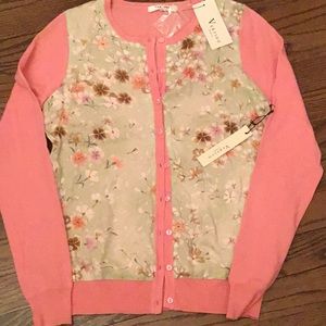 VERTIGO PARIS PINK PRINT CARDIGAN
